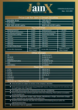 jain x smart studios price list
