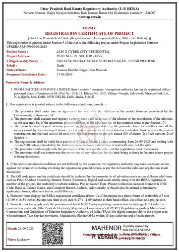 Residential form C RERA